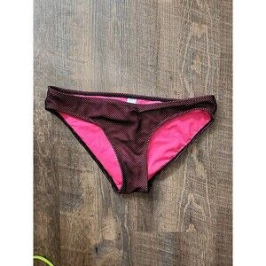 Womens M No Boundaries Neon Pink & Black Bikini Bottoms